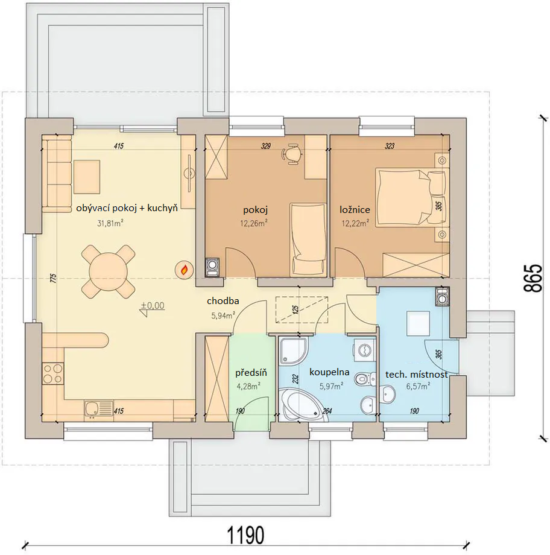 Bungalov Mirabell 3+kk