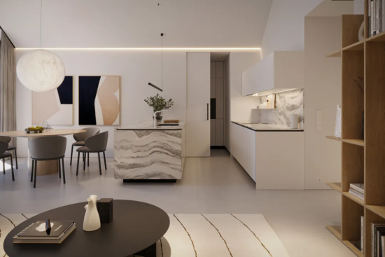 Funkční řešení kuchyně domu PRESTIGE se spíží nabízí maximální komfort při vaření a skladování potravin